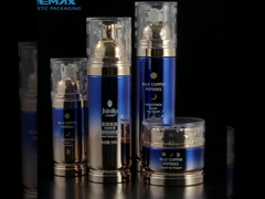 How to Elevate Your Life? Blue Gradient Skin Care Sets Series Glass Bottles for Facial Care!