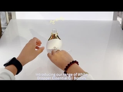 Colorful and gorgeous white printed frosted dropper bottle