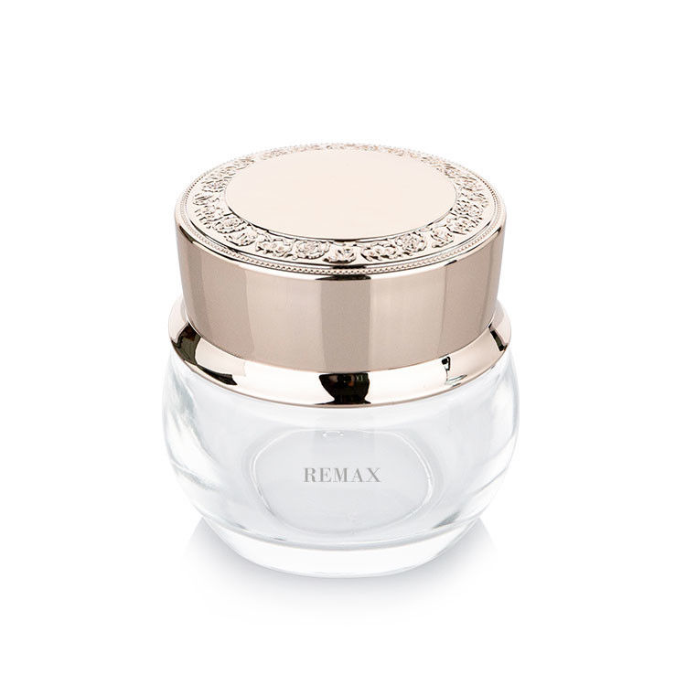 35g Clear Glass Empty Cream Jar Double Wall Cosmetic Jars For Skincare